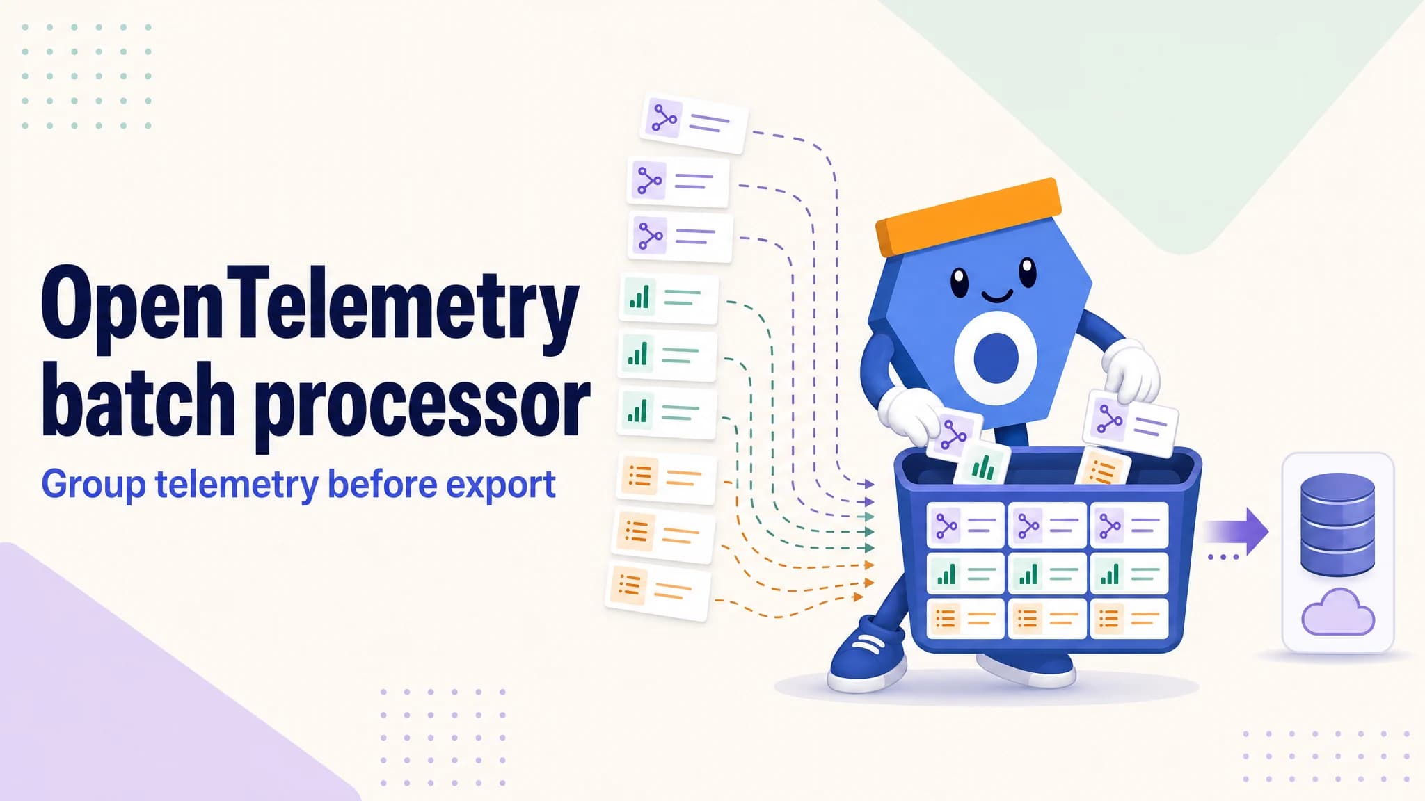 OpenTelemetry Collector grouping telemetry into batches before export